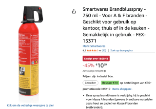 Smartwares FEX-15371 - Blusspray 750ml voor €10,99 bij Amazon