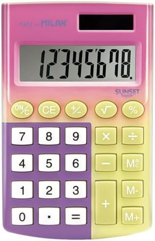 Milan Caja calculadora Pocket 8 dígitos Sunset, Amarillo-Rosa por 3.58€