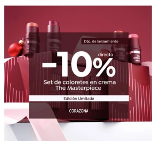 -10% de Dto directo Set de Coloretes en crema The Masterpieces Corazona.