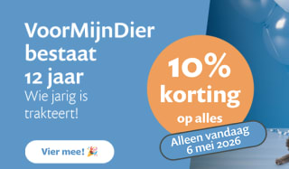 10% korting op alles bij Voor mijn Dier