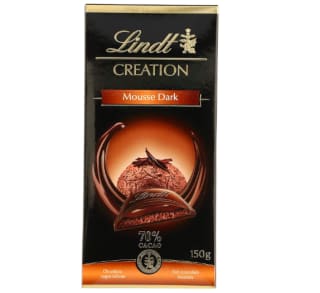 Tableta Chocolate Negro Lindt Creation 70% Mousse 150g por 3,73€ Oferta 3x2