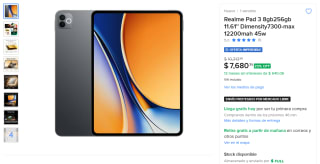 Realme Pad 3 5G 256GB por $7,681 | Oferta Mercado Libre