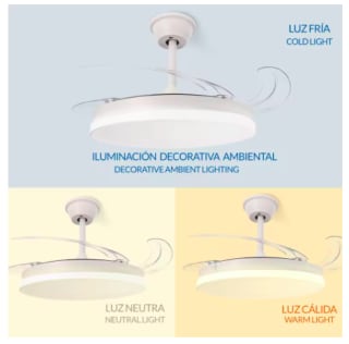 Mimotec ventilador techo LED blanco cristal 106cm por 28,65€