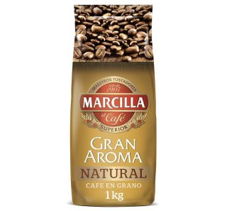 Marcilla Café en grano gran aroma natural de 1000g por 15,29€
