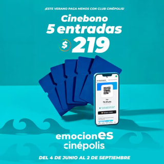 5 Boletos en Cinépolis por solo $219