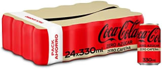 24 latas Coca-Cola Zero Azúcar Zero Cafeína 330 ml por 15.36€