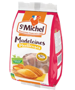 Madeleines Moelleuses St Michel Natures en sachet individuel à 22,99€