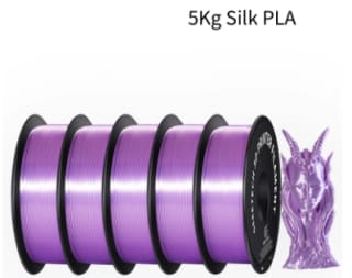 GEEETECH 5 rollen 3D zijde PLA-filament van 1 kg voor €29,99 dmv code bij Aliexpress