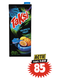 Alle Taksi 1.5 liter voor €0,85 bij Dirk