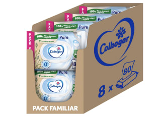 Colhogar Pure Moist paquete de 640 toallitas de papel higiénico húmedo por 13,15€