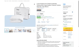 Protector Colchón King Luuna por $939 | Oferta Amazon