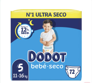 Dodot Bebé-seco Talla 5 72 uds por 22,99€