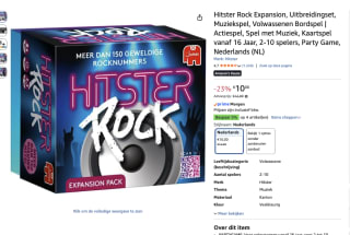 Hitster Rock voor €10 via Amazon