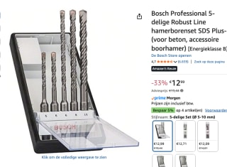 Bosch - Hamerboren SDS-plus-5 voor €12,99 bij Amazon