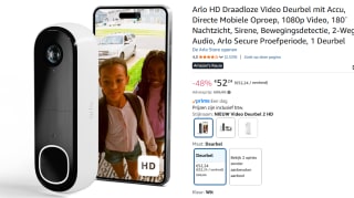 Arlo HD draadloze video deurbel met camera voor €52,24 bij Amazon