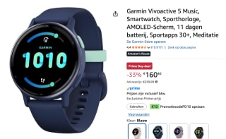 Garmin Vivoactive 5 Music, Smartwatch, Sporthorloge, AMOLED-Scherm voor €160,40