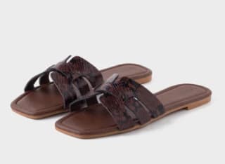 Sandalias con tiras de Mujer TEX color chocolate por 6.99€
