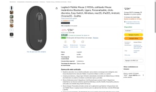 Mouse Logitech Pebble 2 por $234 | Oferta Amazon