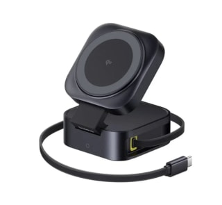 Cargador inalámbrico Baseus PicoGo 2-en-1 MagSafe Qi2 67W Negro por 23,53€