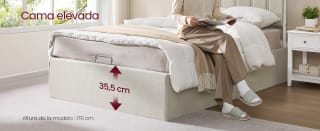 VASAGLE Estructura Cama, 160 x 200 cm, Cama Elevable + cabecero por 148,79€