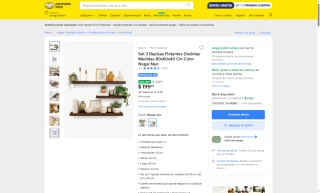 Set de 3 repisas flotantes por $199 | Mercado Libre