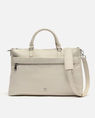 Portaordenador 13.3" con asa bandolera extraíble color beige por 12€