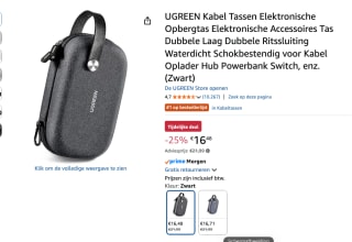 UGREEN Kabel Organizer Opbergtas voor €16,48 bij amazon