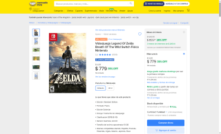 Legend Of Zelda Breath Of The Wild por $779 | Mercado Libre