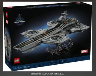 Jeu de construction LEGO 76354 Héliporteur SHIELD à 299,99€