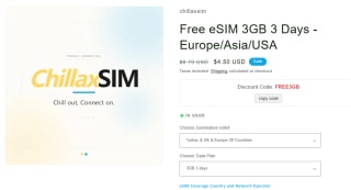 eSIM de 3GB Gratis por 3 Días en Asia, Europa y EEUU | ChillaxSim