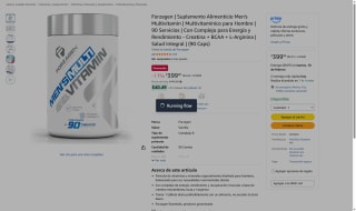 Forzagen Essentials Hombre 90 Cápsulas por $399 | Amazon