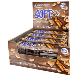 IronMaxx SoftBite Barrita Proteica Peanut Caramel, 12 × 50 g por 17.64€
