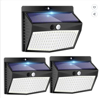 Lot de 3 de 138LED Lampe Solaire Extérieur Infrarouge à 26,99€