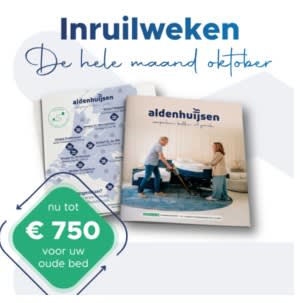 Gratis brochure + waardebon tot €750 voor je oude bed bij Aldenhuijsen Bedden