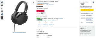 Audífonos Sennheiser HD 400S por $869 | Oferta Amazon