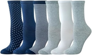 Amazon Essentials Women's Crew Socks, Cotton, 3-7 (£2.66/£2.38 S&S)