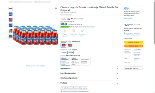 Jugo de Tomate con Almeja Clamato 296ml 24 Pack por $328 | Amazon