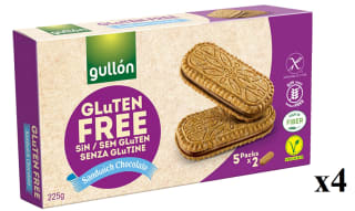 4 Unidades de Sándwich de chocolate Gullón Sin Gluten 225g por 6.05€
