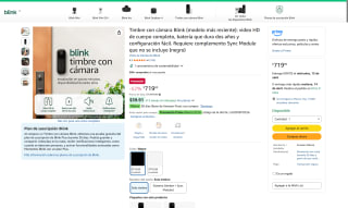 Timbre con cámara Blink por $679 | Amazon Prime