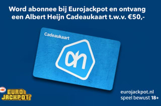 Eurojackpot-abonnement met €50 AH-cadeaukaart bij Vakantieveilingen