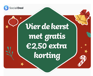 Socialdeal code voor 2,50 euro korting op alles