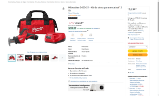 Kit Sierra para Metales Milwaukee 12V por $2,635 | Oferta Amazon