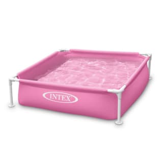 Intex mini frame pool 122x122 cm roze