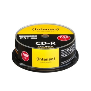 CD-R Intenso 700 MB 52x Printable Cakebox 25 piezas por 5.89€