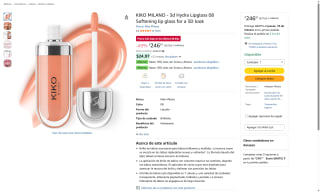 KIKO MILANO 3D Hydra Lipgloss 08 por $246 | Amazon
