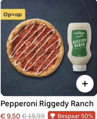 50% korting op vele pizza's van New York Pizza bij Uber Eats