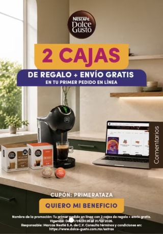 3 Cajas de Cápsulas Dolce Gusto por $80 en Dolce Gusto