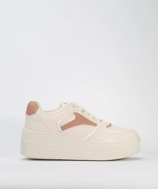 Marypaz Zapatilla casual plataforma blanco/nude talla 40 por 15.99€