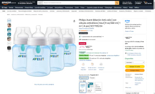 Biberón Anti-cólicos Philips Avent 9 oz por $468 | Oferta Amazon
