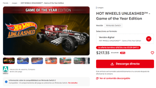 Hot Wheels Unleashed Game of the Year Edition por $217 | Nintendo eShop
